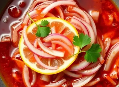 Sauce à l'oignon rouge