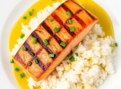 Saumon à la sauce de mangue