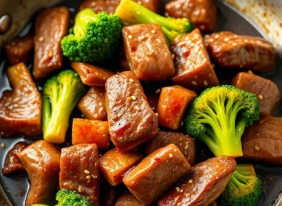 Saute de boeuf au broccoli