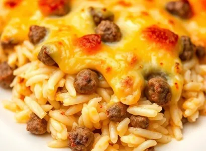 Casserole de riz et hamburger