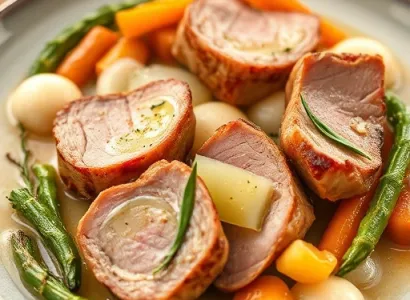 Côtes de porc aux légumes