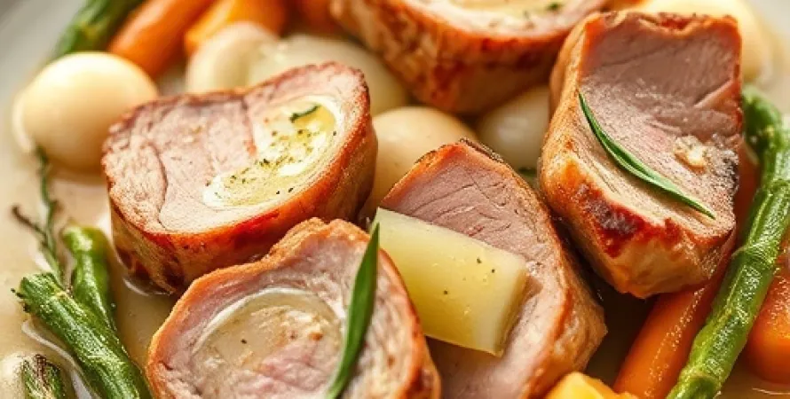 Côtes de porc aux légumes