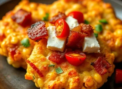 Galettes de maïs au fromage de chèvre