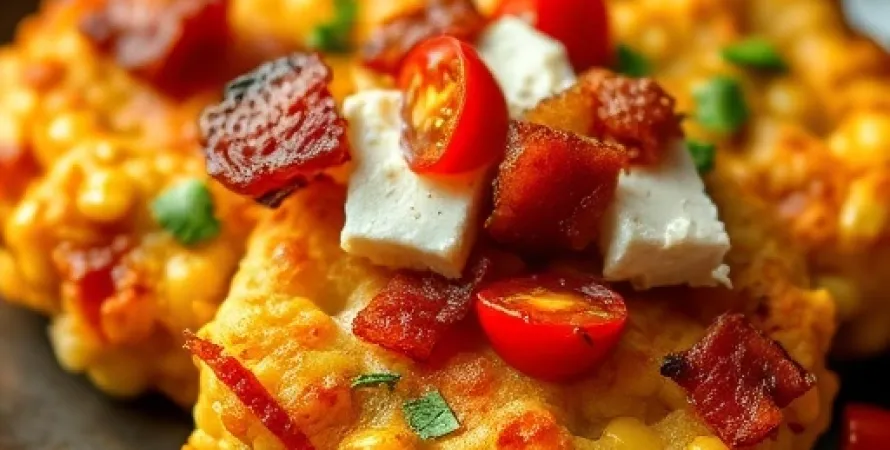 Galettes de maïs au fromage de chèvre