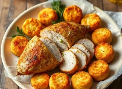 Poulet pané aux croquettes de fromage