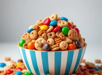 Mélange de snacks de vacances