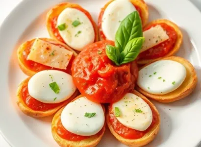 Pâtes aux tomates et mozzarella