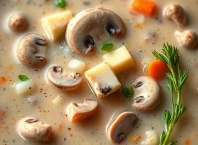 Soupe de champignons crémeuse