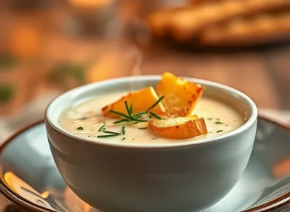 Potage aux pommes de terre et ciboulette