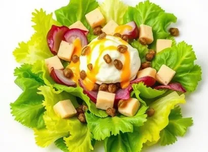 Salade verte et fromage