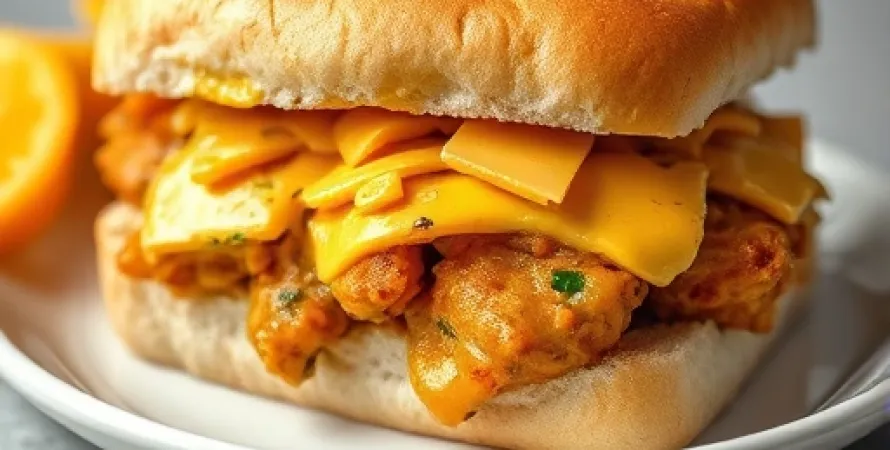 Sandwich au poulet au curry