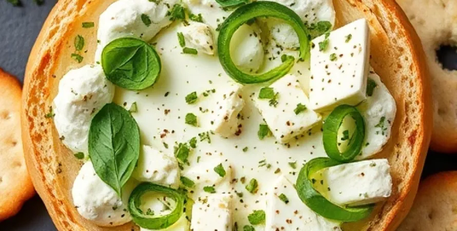 Tartine aux herbes et fromage