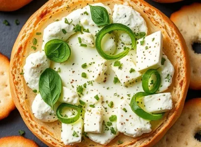Tartine aux herbes et fromage