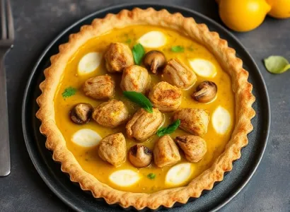 Tarte au curry de poulet