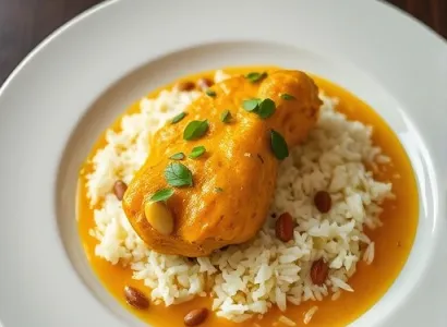 Poulet au curry et noix de coco
