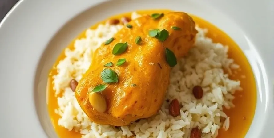 Poulet au curry et noix de coco