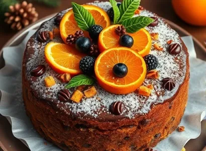 Gâteau de Noël aux fruits secs