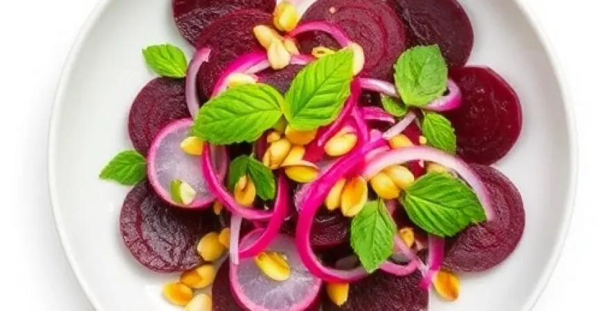 Salade de betteraves aux noix de pistache