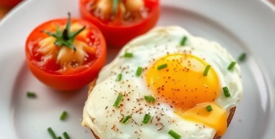 Oeufs au four dans des tomates