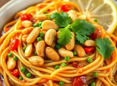 Pâtes asiatiques aux arachides