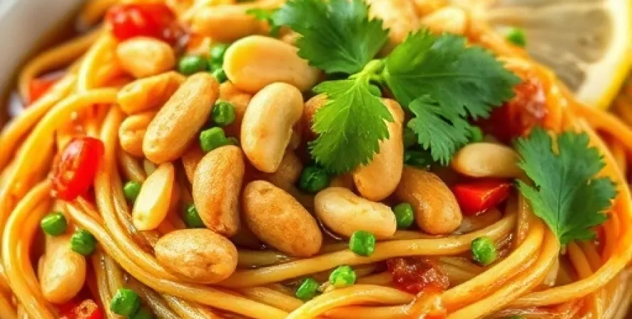 Pâtes asiatiques aux arachides