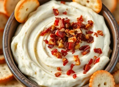 Dip de brie aux noix et lardons