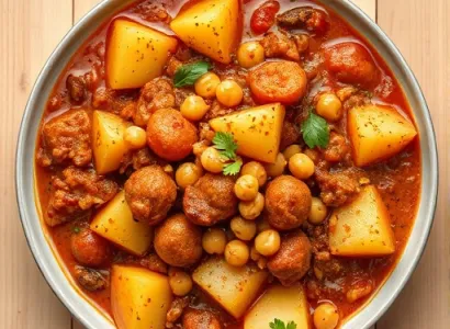 Chili de patates et pois chiches