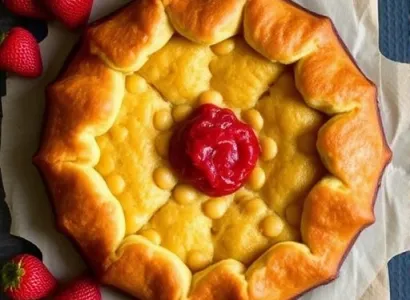 Galette de pois chiches aux fraises