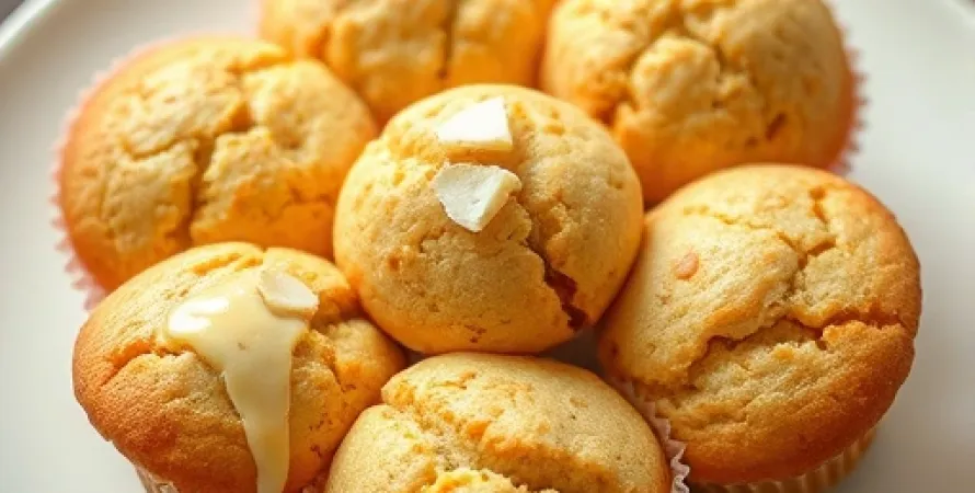 Muffins au gruau et à la farine de maïs