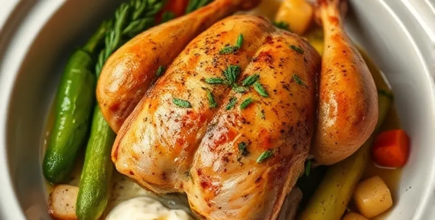 Poulet crockpot crémeux