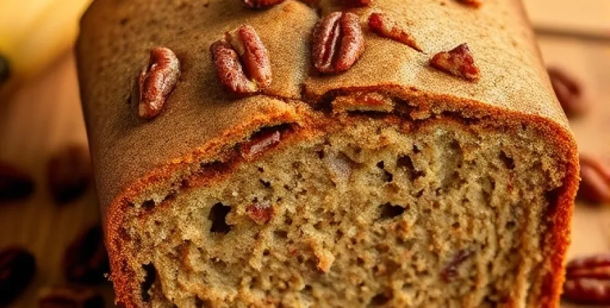 Pain aux bananes et pecans