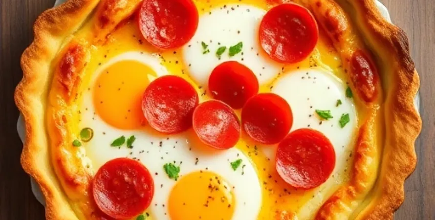 Tarte au fromage et pepperoni