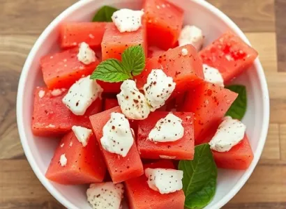 Salade de pastèque et feta