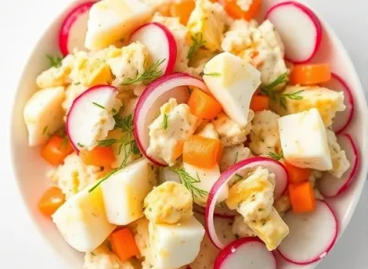 Salade d'oeufs aux légumes