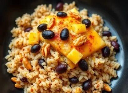 Riz noix et haricots noirs