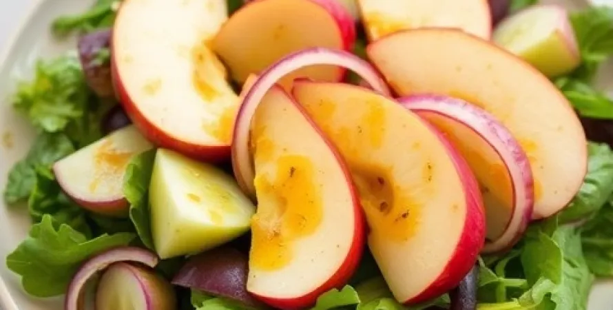 Salade de pommes, poires et concombre