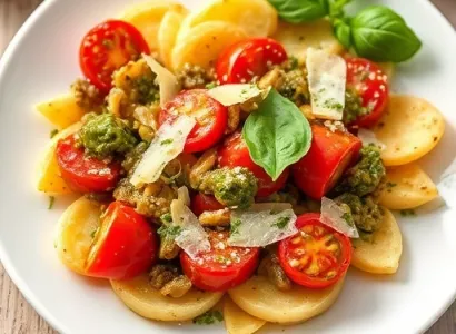 Pâtes au pesto de tomates séchées