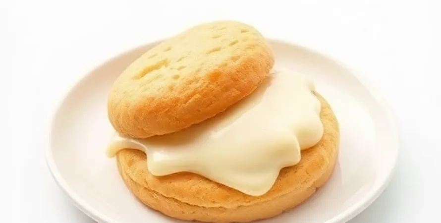 Biscuits au custard et chocolat blanc
