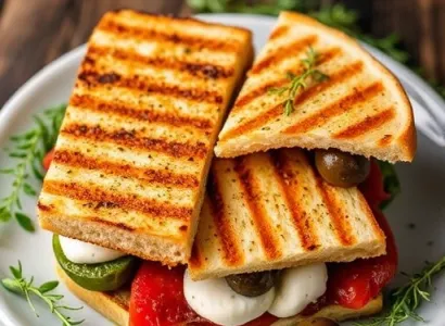 Panini aux légumes grillés
