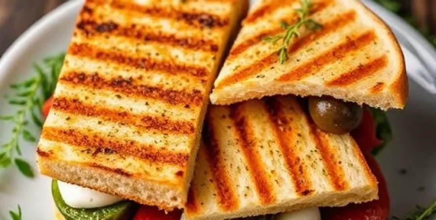 Panini aux légumes grillés