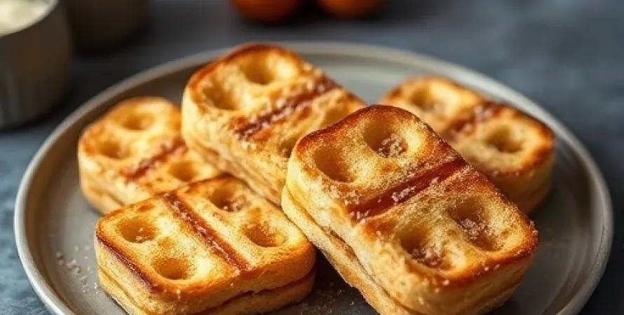 Gaufres de blé aux graines de lin