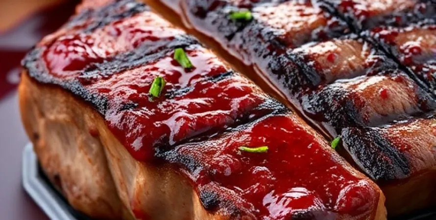 Steak au vin rouge