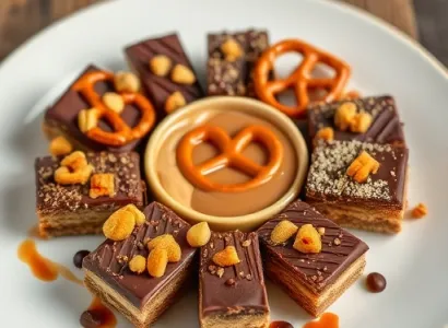 Barres de prézel au chocolat