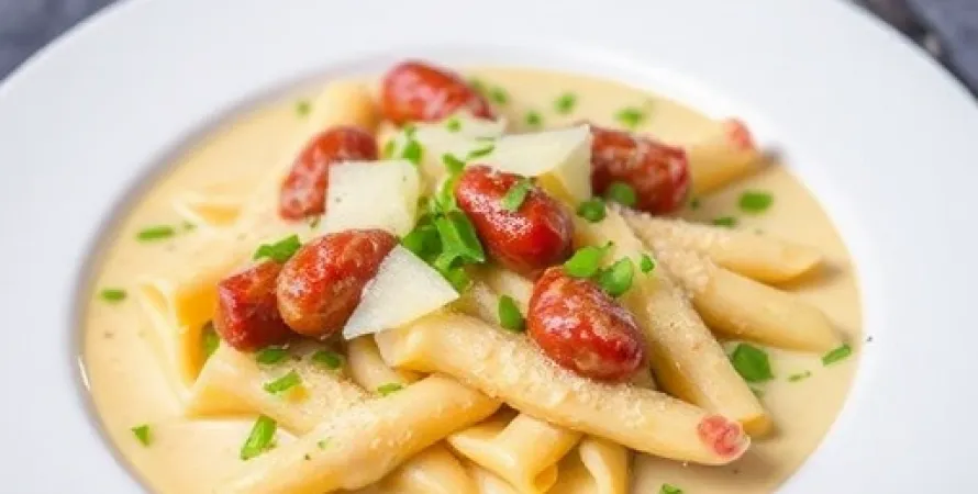 Pennes à la sauce crémeuse au parmesan
