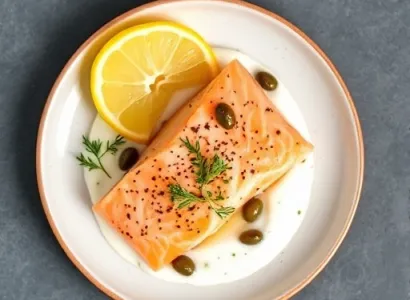 Saumon poché aux aneths