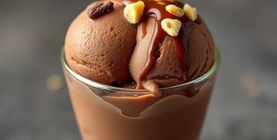 Glace au chocolat avec lait malté