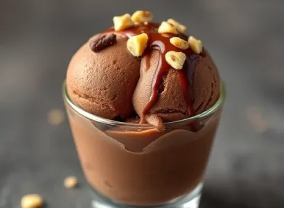 Glace au chocolat avec lait malté