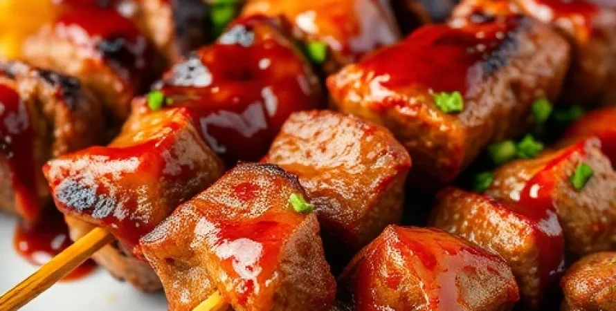 Brochettes de viande barbecue