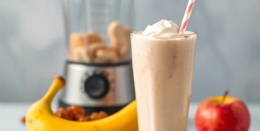 Smoothie aux bananes et aux pommes