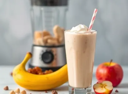 Smoothie aux bananes et aux pommes